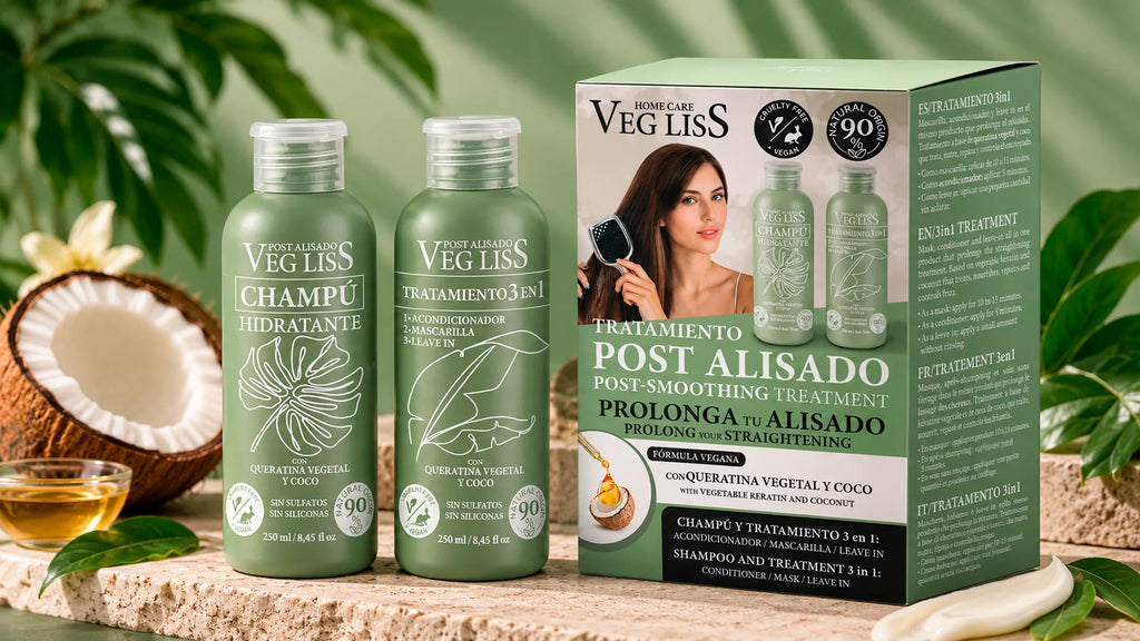 Kit d’entretien post-lissage végane
