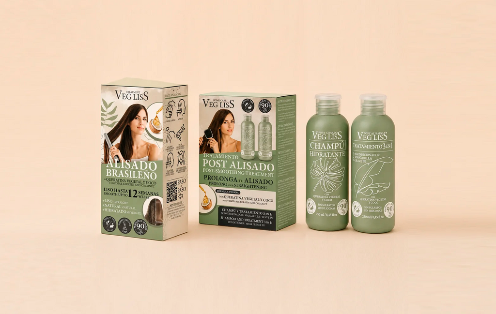 Kit lisciante alla cheratina vegetale brasiliana + kit idratante post stirante